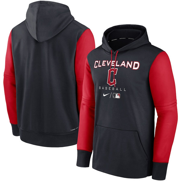 Men's Cleveland Guardians Black/Red Hoodie